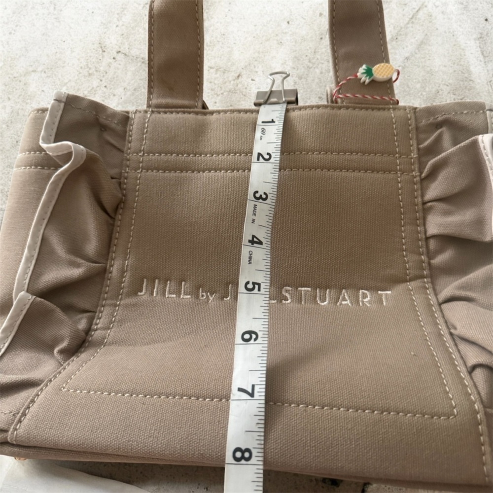Jill by Jill Stuart ruffle tan tote bag - Picture 7 of 11